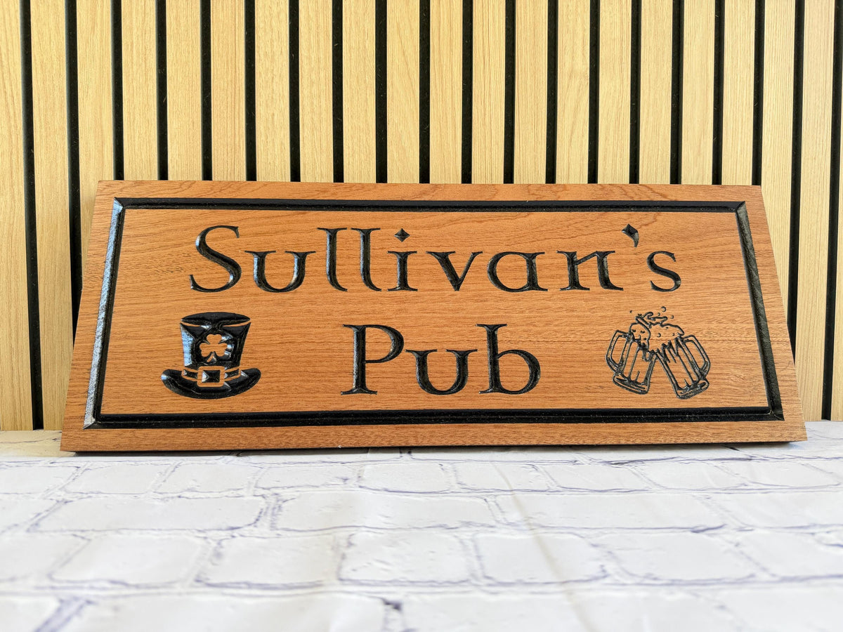 Leprechaun Hat Irish Bar Sign by Rustic Timber and Gifts