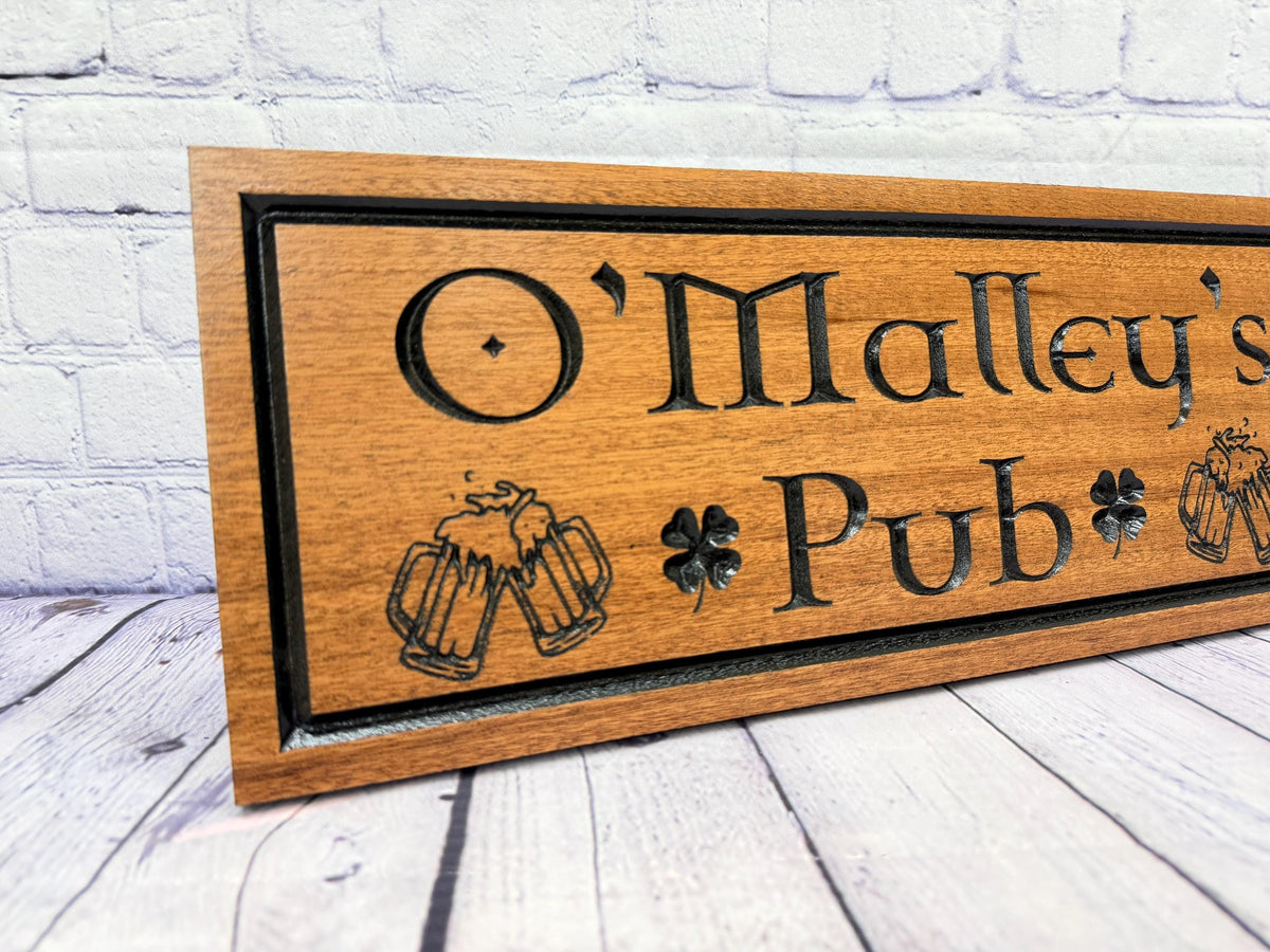 Personalized Irish Pub Sign by Rustic Timber and Gifts