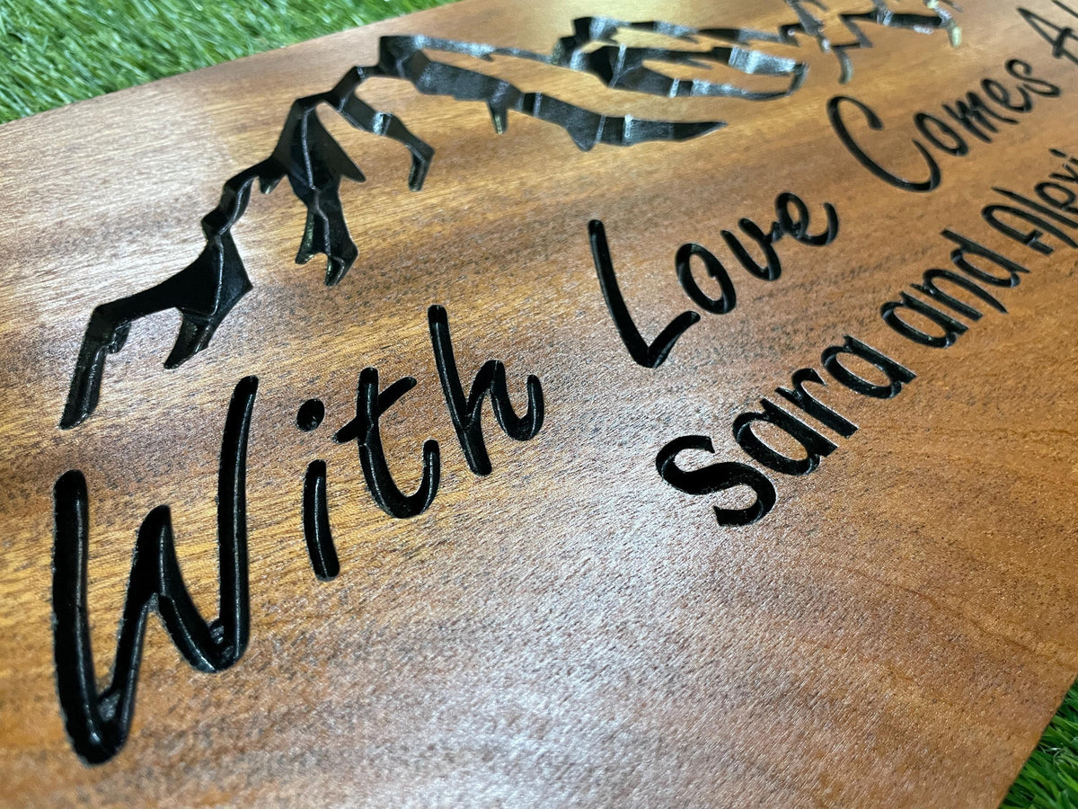 5th Anniversary Wood Gift by Rustic Timber and Gifts