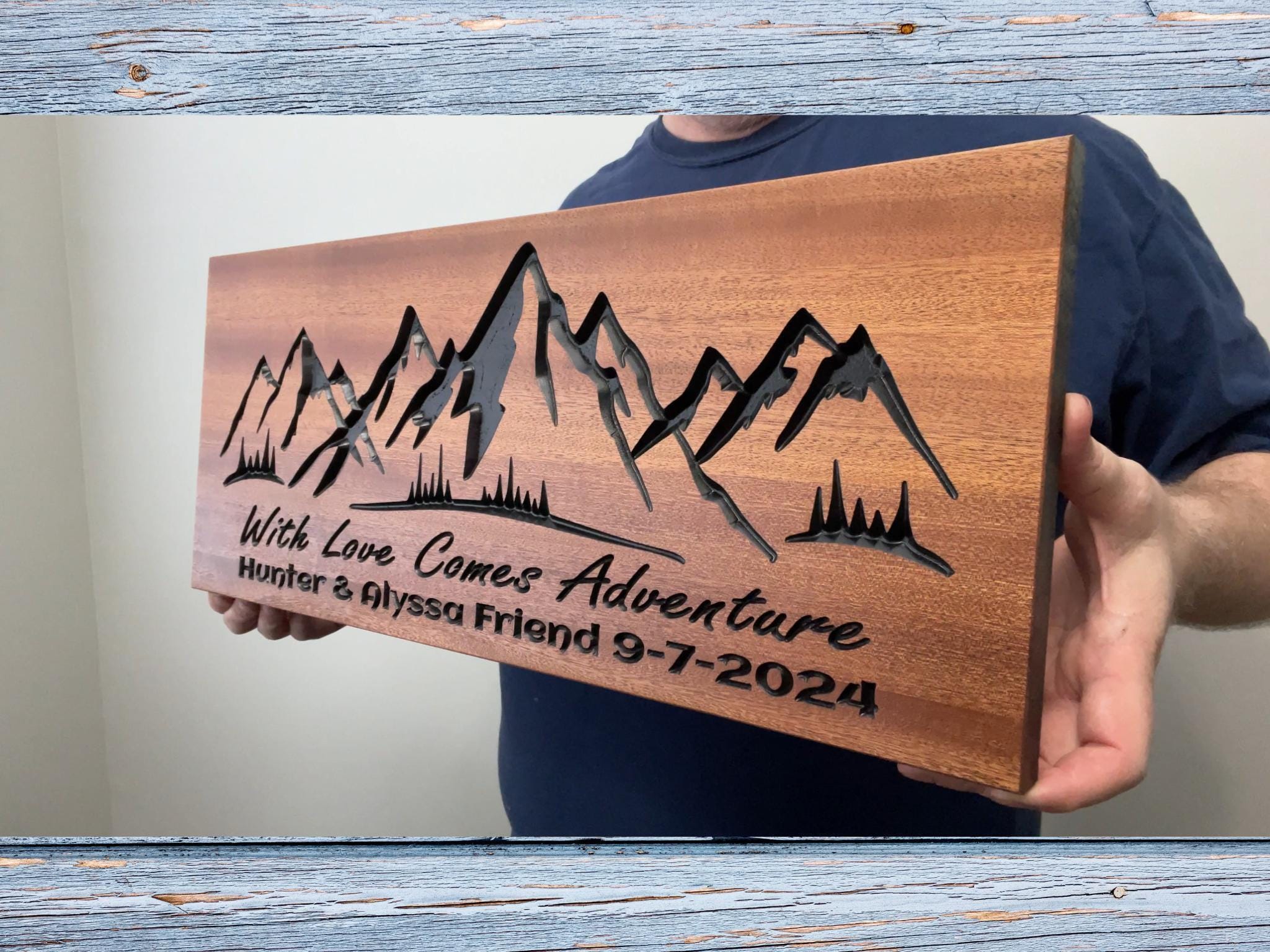 Custom Engraved Wood Sign: Rustic Cabin, Camp, Lodge Decor