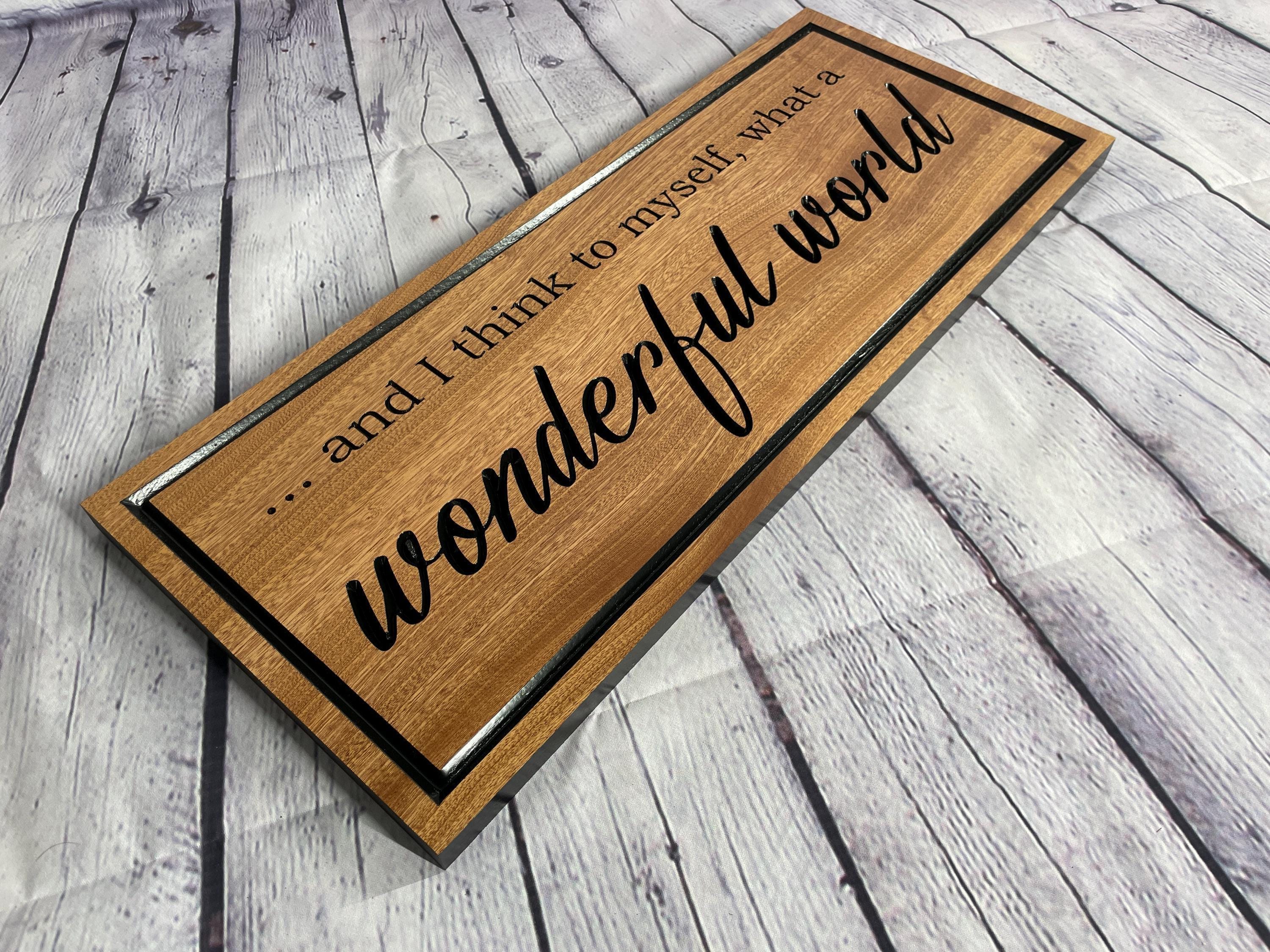 Custom Quote Sign Wood, Personalized Any Text Carved Hardwood, Your Words Your Way, Rustic Home Decor Sign