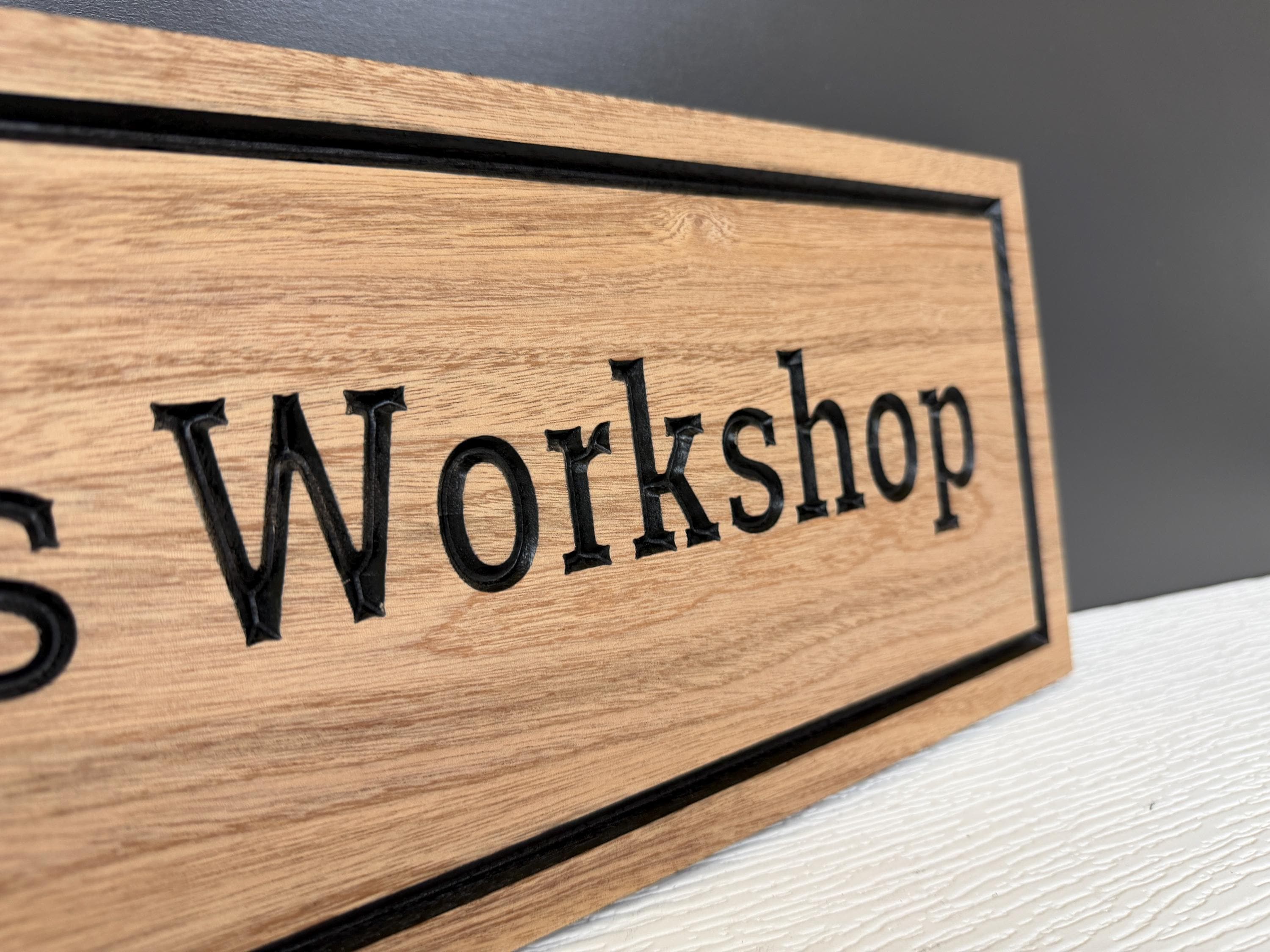 Personalized Women's Workshop Sign, Custom Craft Room Sign, She Shed Sign, Gift for Her, Carved Wood Studio Sign for Women