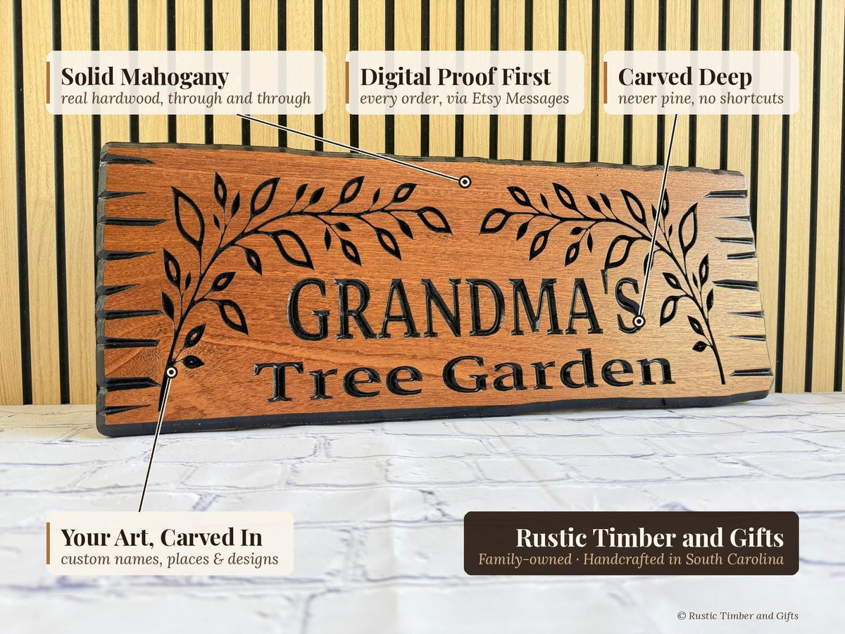 Personalized Wood Name Sign by Rustic Timber and Gifts