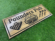 a wooden sign that says pointers pub on it