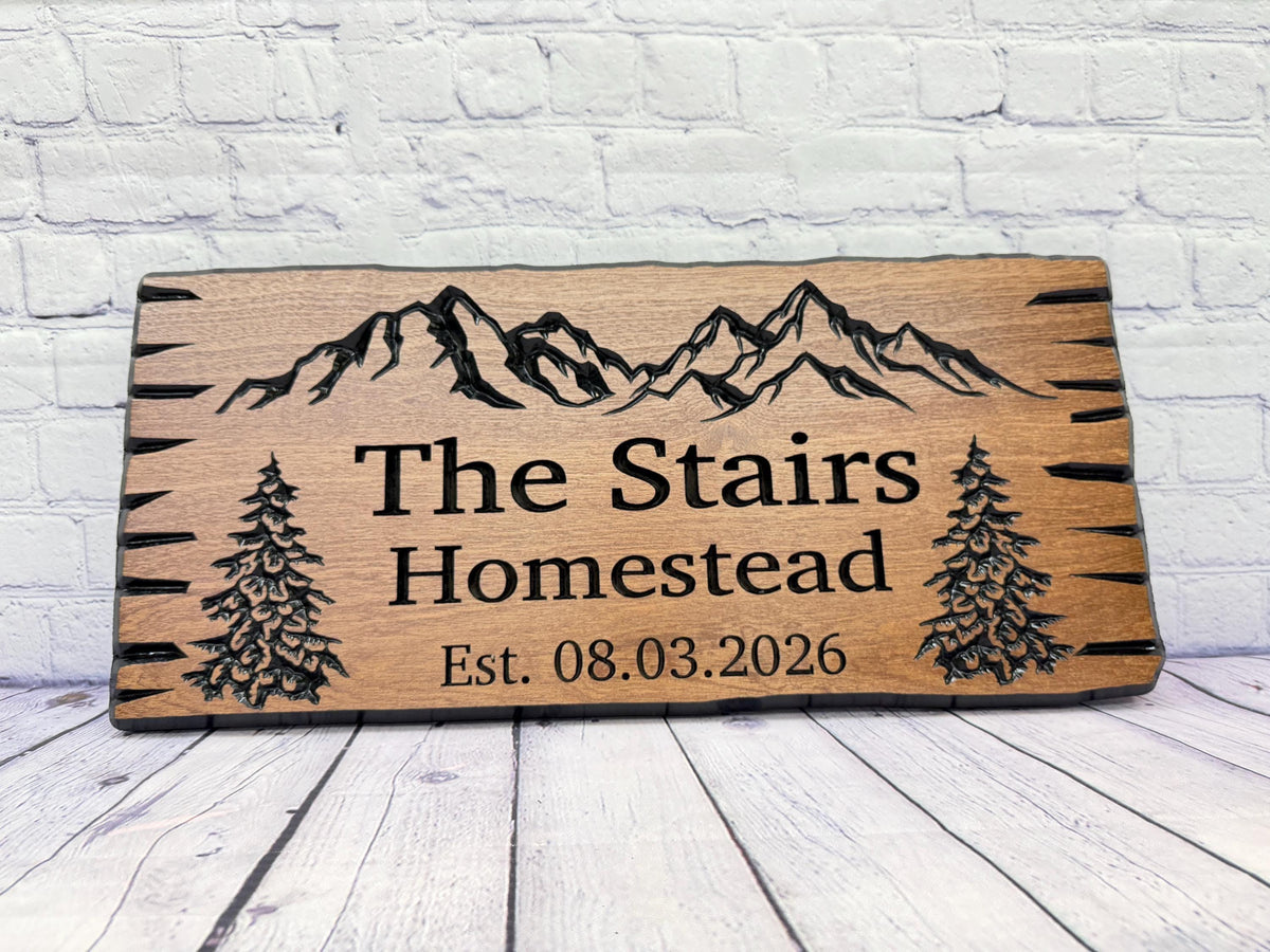 Custom Crew Name Sign, Personalized Camp or Cabin Sign, Carved Hardwood