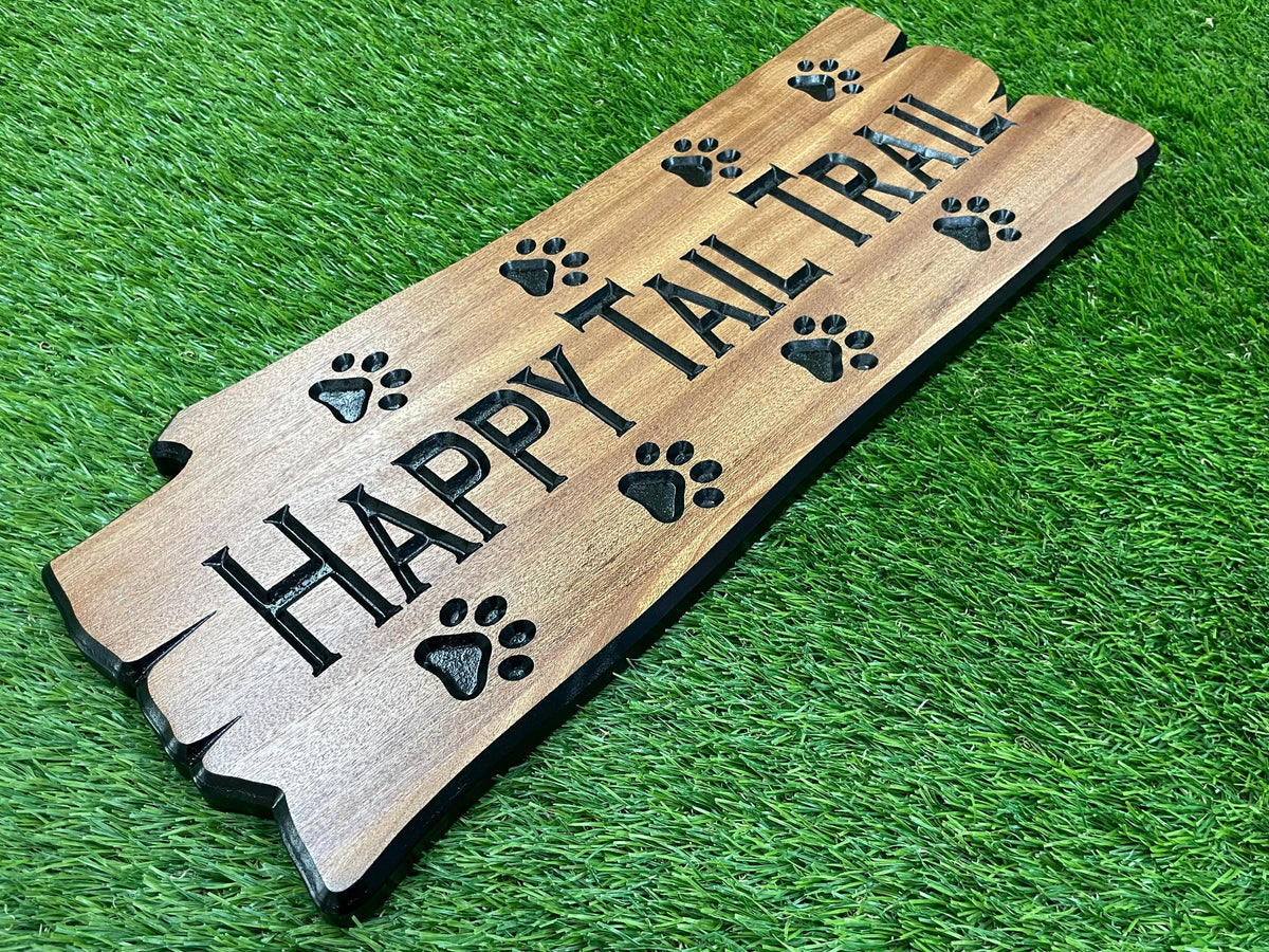 Personalized Dog Trail Sign by Rustic Timber and Gifts