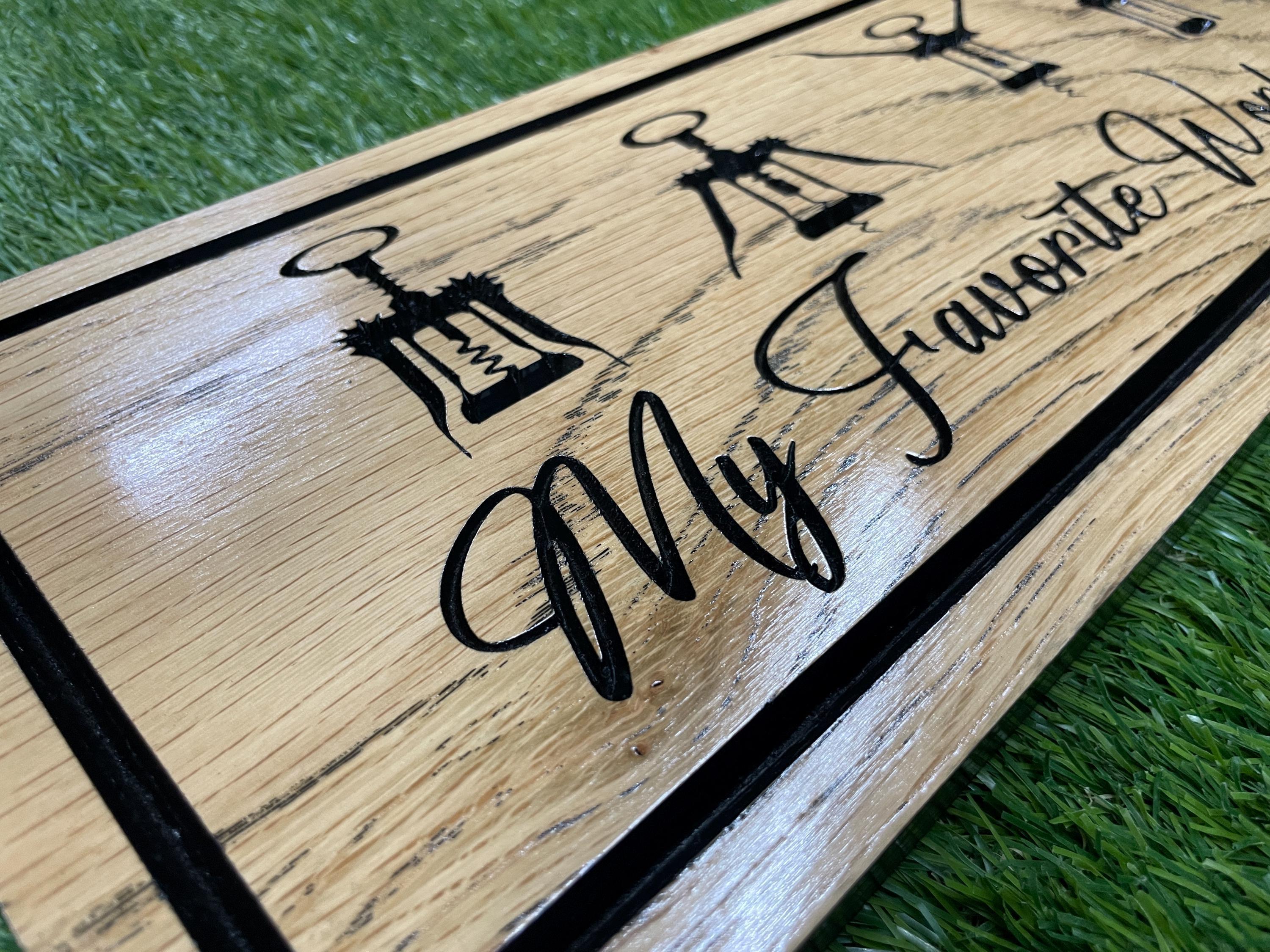 Funny Wine Sign - Custom Carved Wooden Plaque with Wine Saying - Rustic Bar Decor & Wine Lover Gift for Home, Cellar, or Kitchen