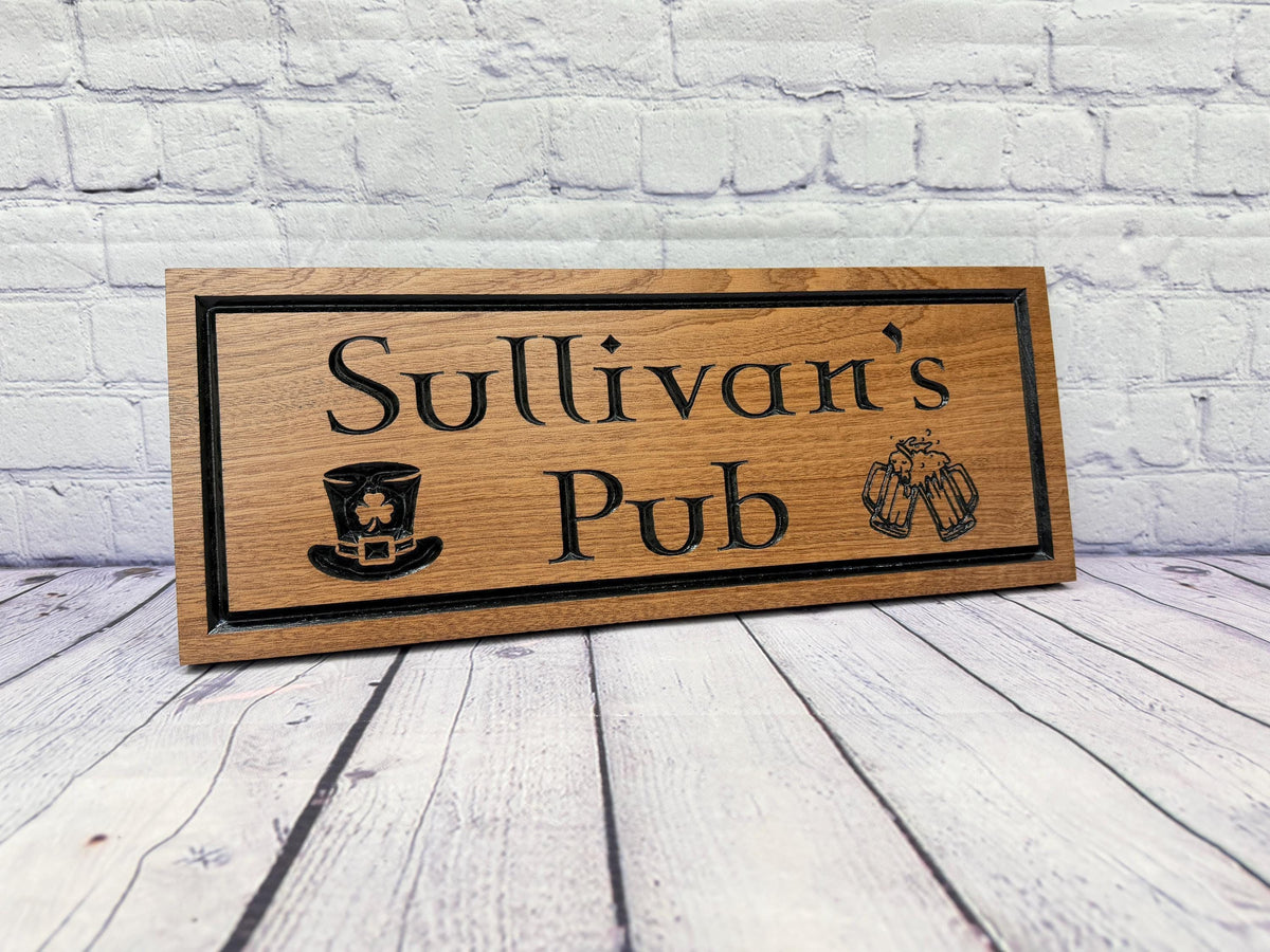 Leprechaun Hat Irish Bar Sign by Rustic Timber and Gifts