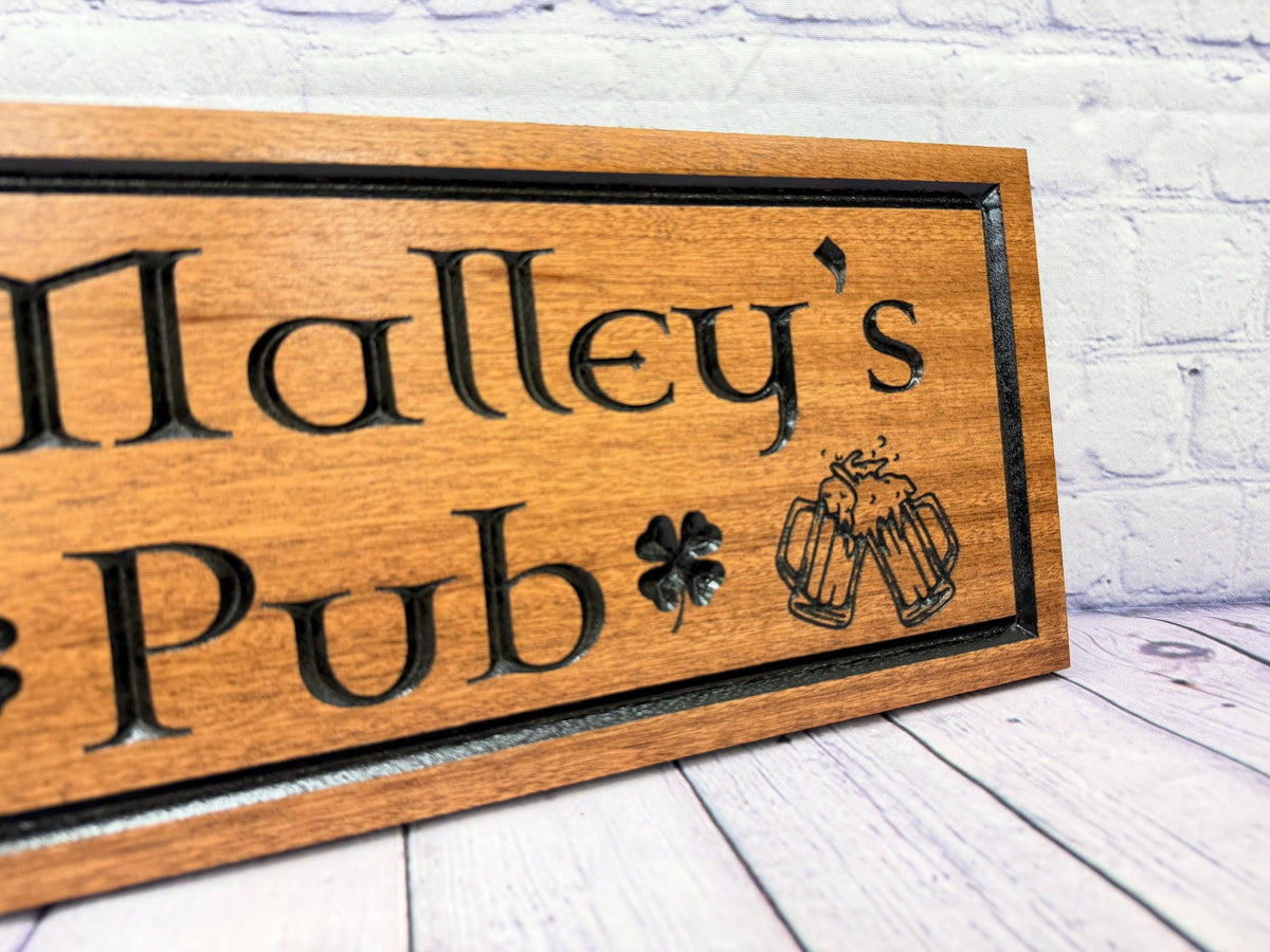 Personalized Irish Pub Sign by Rustic Timber and Gifts