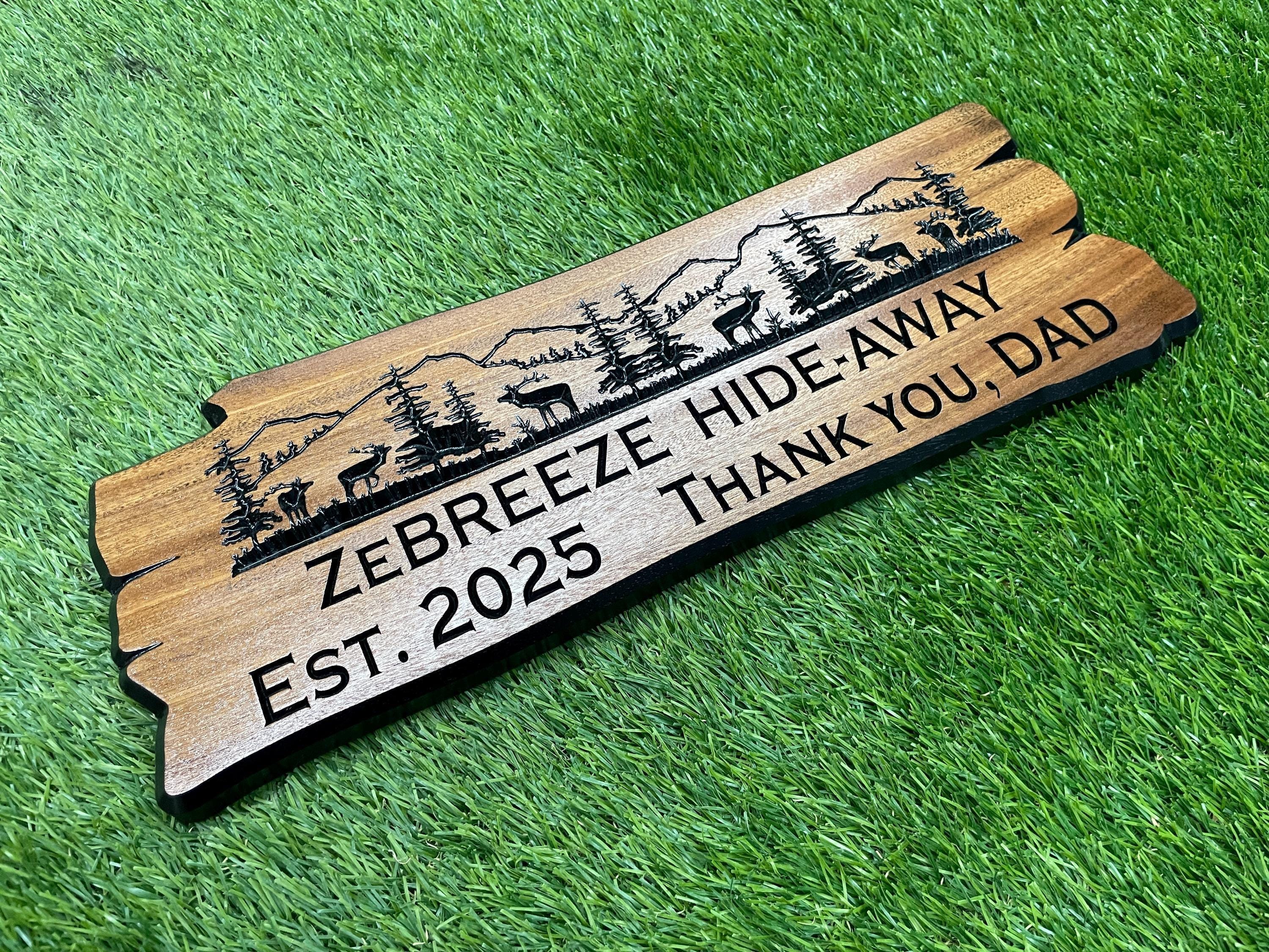 Cabin Welcome Sign Custom Wood, Rustic Address and Welcome Sign Personalized, Cabin Door Sign Carved, Home Cabin Name Plaque