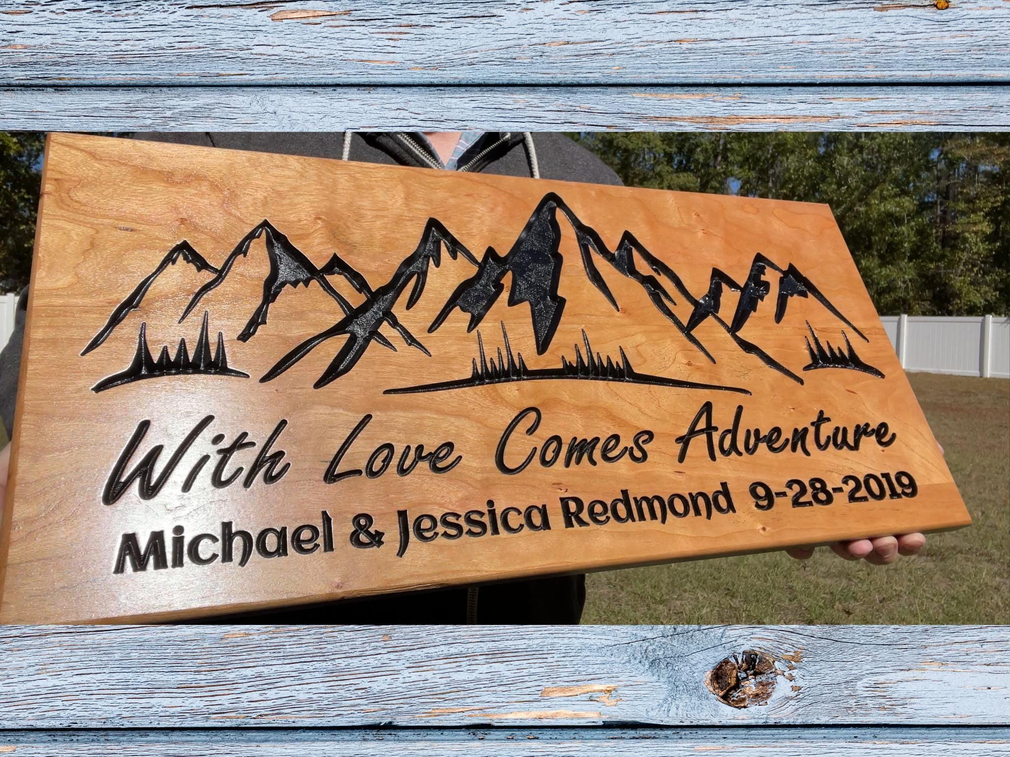 Custom Engraved Wood Sign: Rustic Cabin, Camp, Lodge Decor