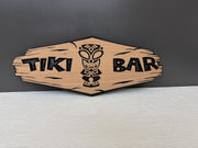 Personalized Tiki Bar Sign Custom Wood, Tiki Bar Name Sign, Tropical Bar Decor Carved, Backyard Tiki Hut Name Sign Hawaiian Gift