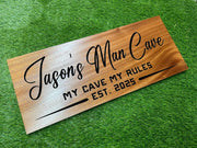 Custom Carved Wooden Sign, Personalized Family Name Sign, Rustic Cabin Decor, Wood Welcome Sign, Wedding Anniversary Housewarming Gift