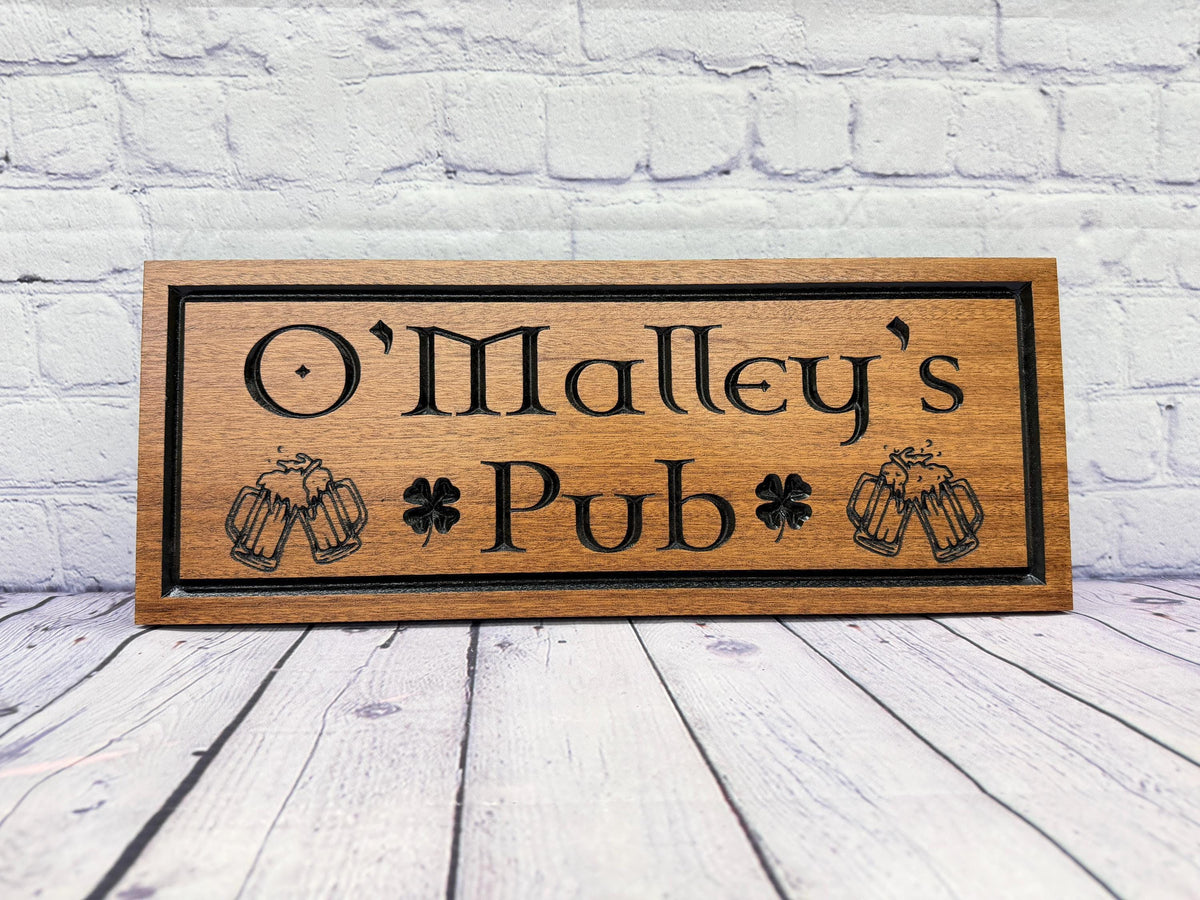 Personalized Irish Pub Sign by Rustic Timber and Gifts