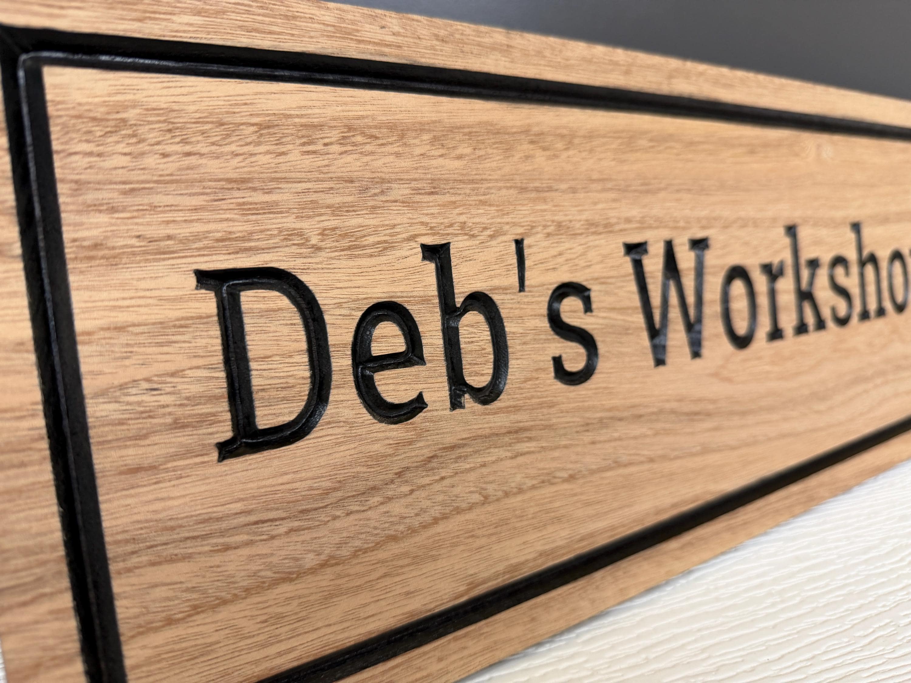 Personalized Women's Workshop Sign, Custom Craft Room Sign, She Shed Sign, Gift for Her, Carved Wood Studio Sign for Women