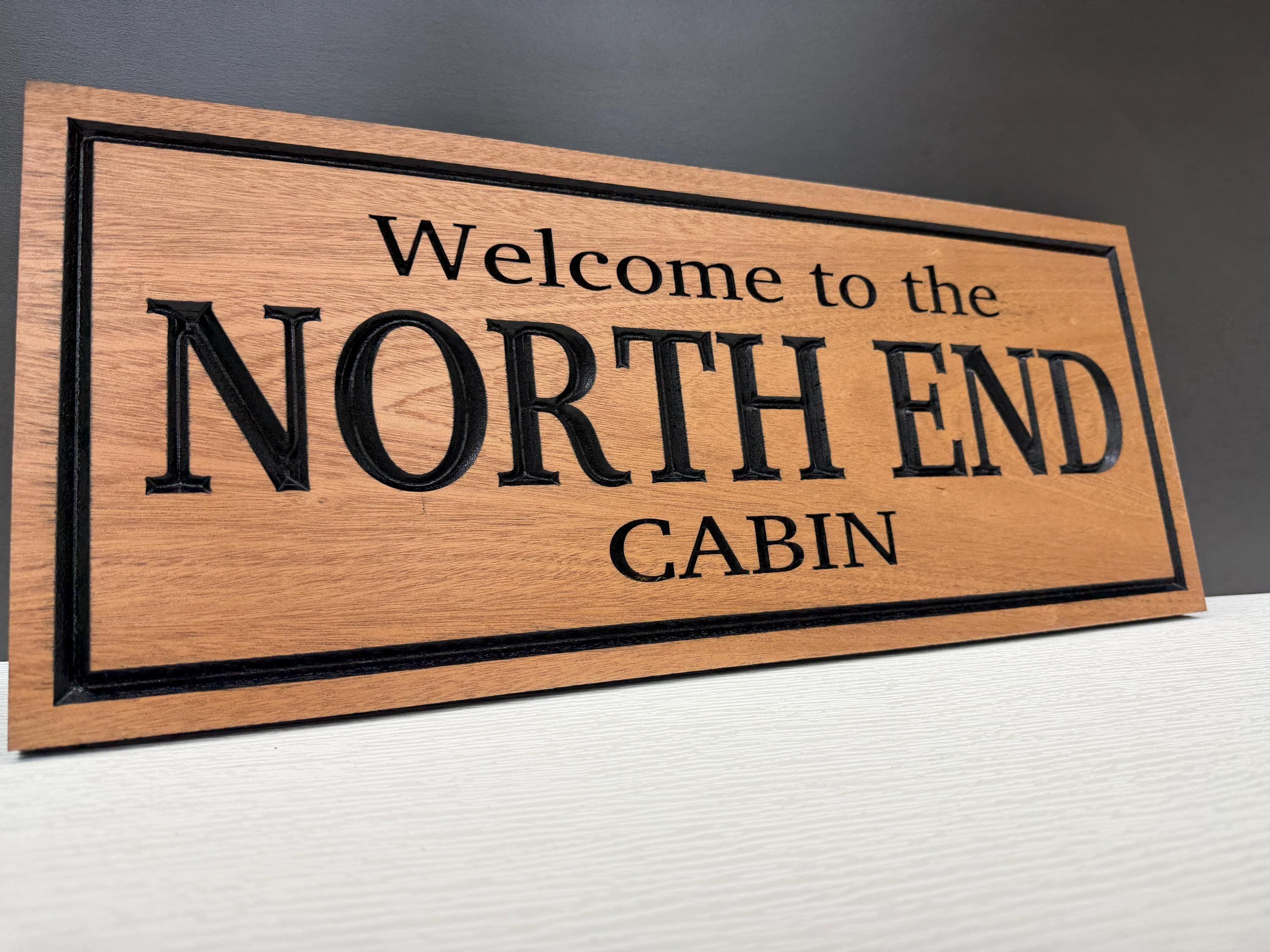Personalized Cabin Sign, Custom Carved Wood Cabin Name Sign, Welcome to the Cabin, Lake House Decor, Cabin Owner Housewarming Gift