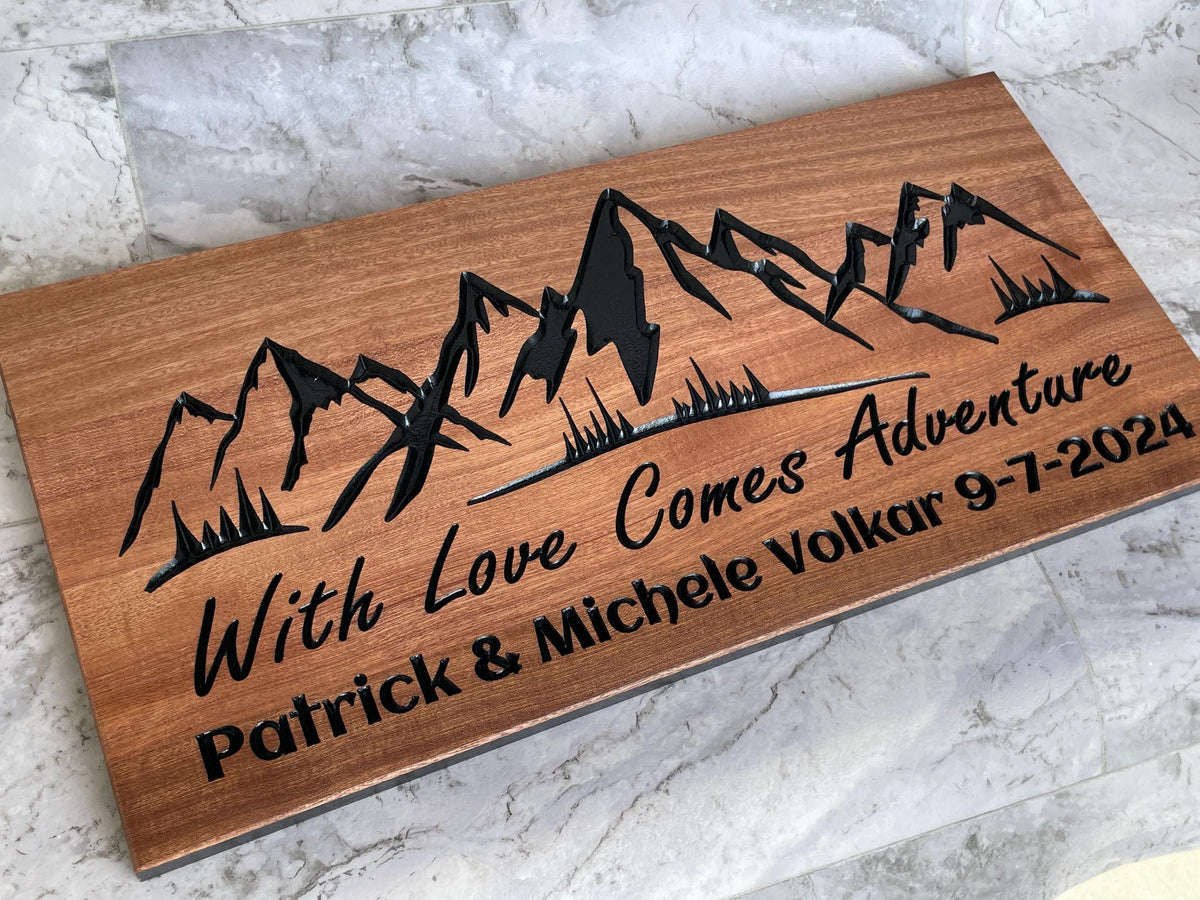 Mountain Family Name Sign by Rustic Timber and Gifts
