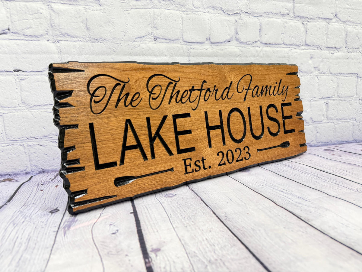 Lake House Name Sign by Rustic Timber and Gifts