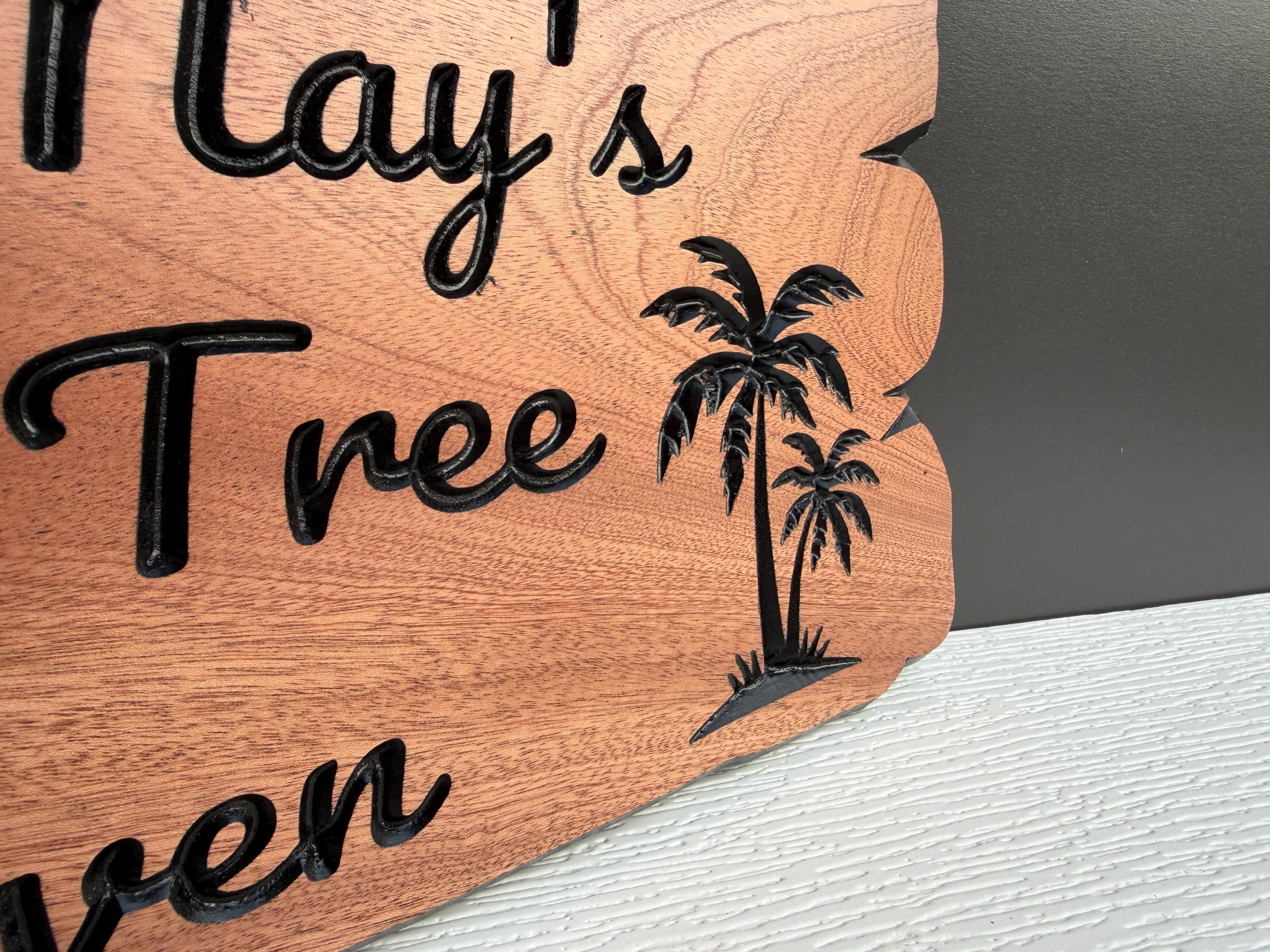Hawaii Vacation Rental Sign Custom Wood, Airbnb Tiki Bar Decor, Resort Home Bar Sign Personalized, Tropical Retreat Sign Hawaiian