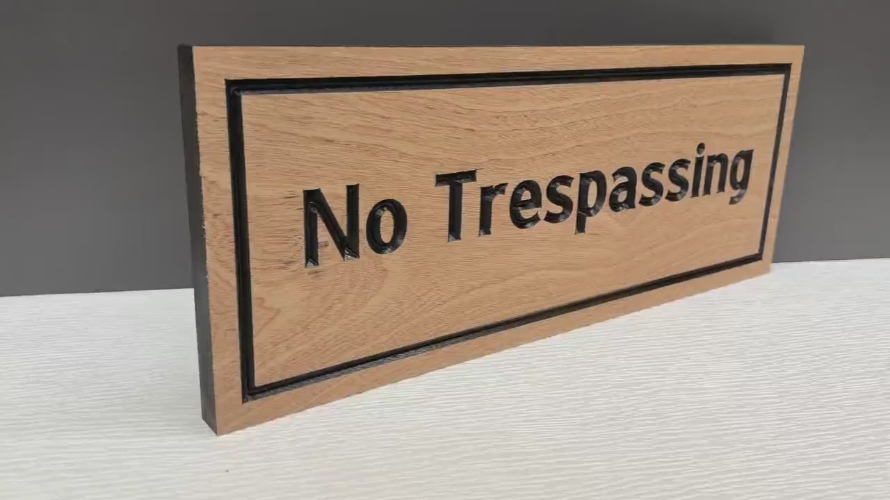 Load video: Posted Land Sign, No Hunting No Fishing Custom Carved Wood Sign, Hunting Property Deer Camp Marker, Private Land Owner Gift, Weatherproof